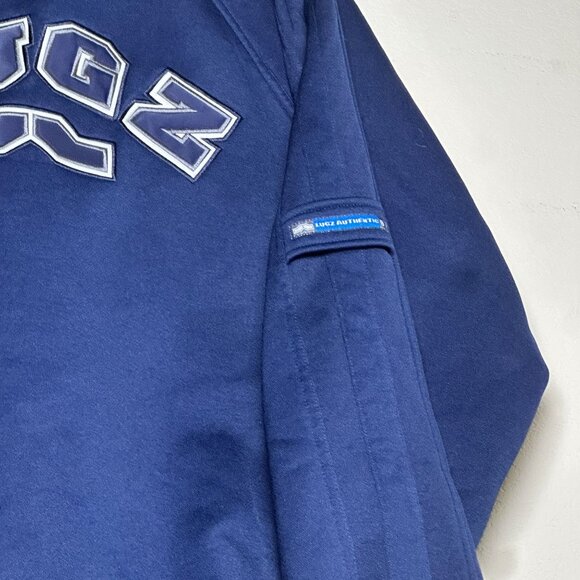 VTG Y2K Lugz Sweater Zip Up Sweater Men Blue XL Gymwear Indie 00s Retro White - Picture 12 of 14